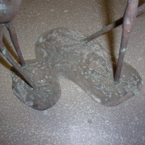 Shops Copper bronze Antique Japanese Crane birds sculpture