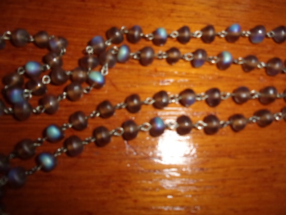 Antique flapper style Antique Myra glass bead nec… - image 6