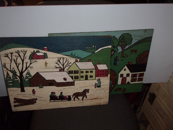 Antique Folk Art painting Steam ship (DEB) Antique Folk Art painting Steam ship (DEB)