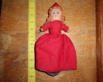 Antique Red Riding hood Grandmother wolf doll