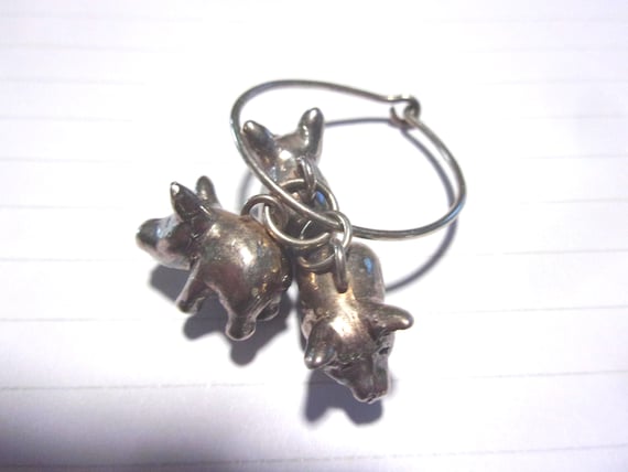 Three Little Pigs Silver charms