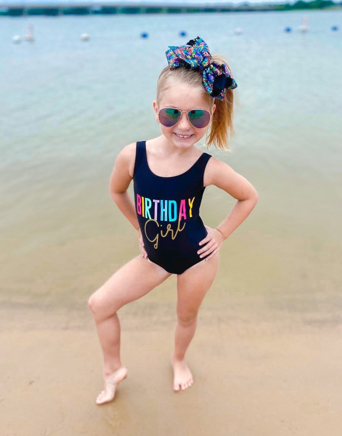 Birthday Girl Swimsuit. Girls Swimsuit. Girls Swimwear. Girls Etsy