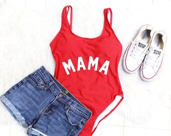 Mama Suit. Mama Swimsuit. Mom Swimsuit. One Piece Bathing Suit. One Piece Swimsuit. Swimsuit women. Pregnancy announcement.