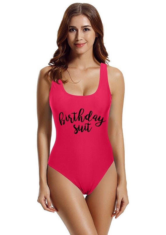 Birthday Suit Swimsuit Birthday Swim Birthday Bathing Suit Etsy 