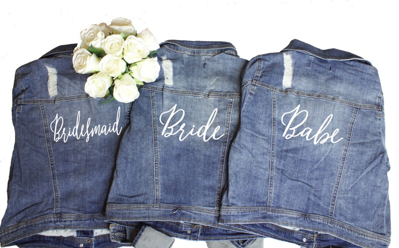 jean jacket bridesmaid