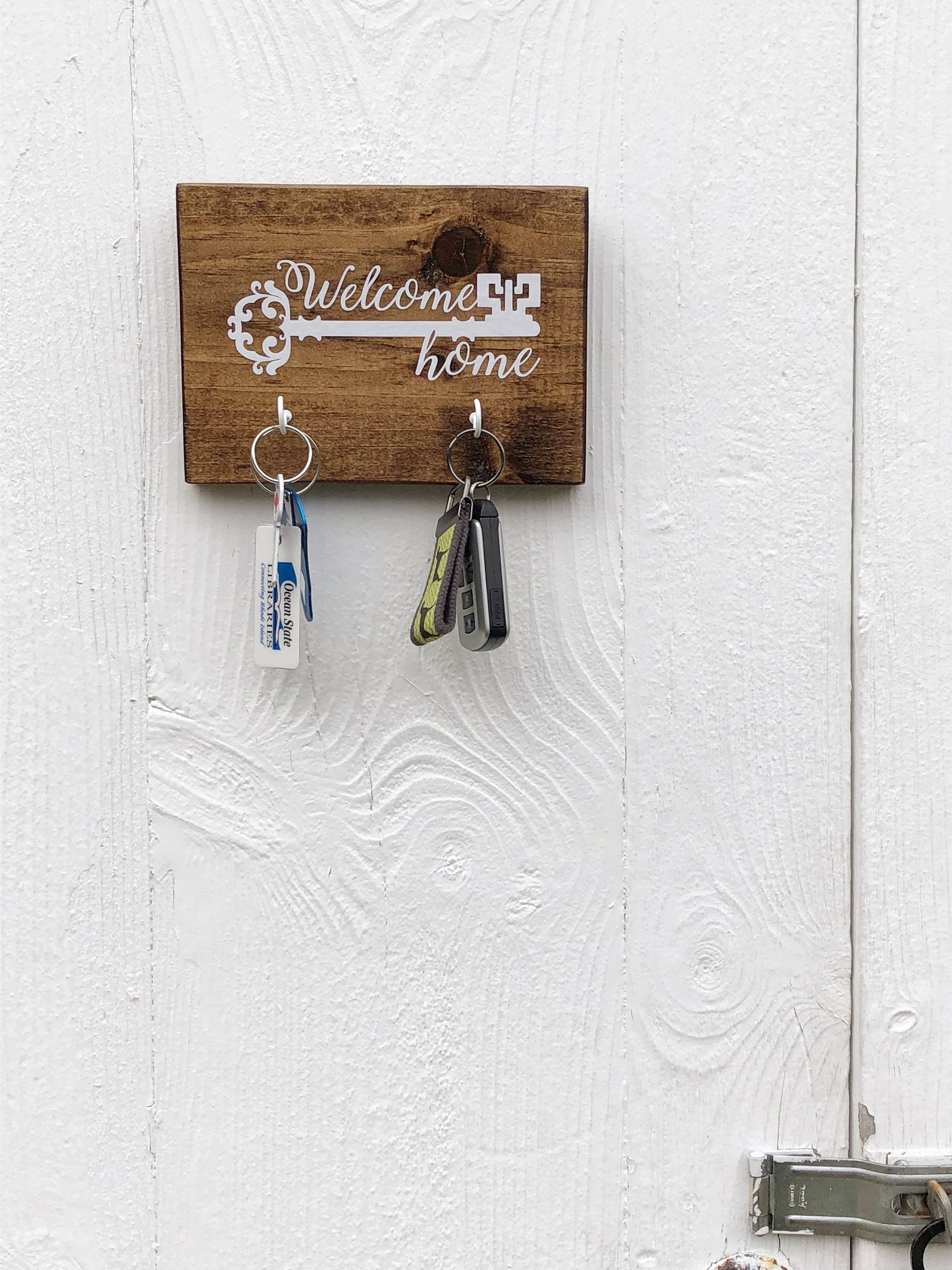 home couples custom wood key holder for wall Etsy