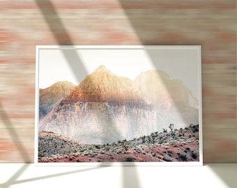 Fine Art Desert Print- Red Rock Nevada Landscape for Rustic Bedroom Decor, Boho Art Print, Southwest Livingroom Decor, Desert Photography