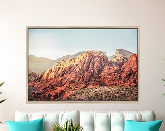 Fine Art Desert Art Photography Print - Southwest Landscape Nevada Red Rock Canyon Framed Home Wall Decor, Desert Decor