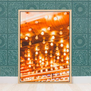 Las Vegas Lights Wall Art - Abstract Street Photography Print - Retro Vintage Wall Decor Gift, Abstract Bar Room or Game Room Decor