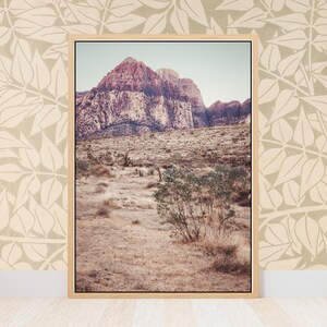 Red Rock Nevada Print - Rainbow Mountain Desert Landscape for Rustic Boho Art Print, Southwest Home Wall Art Decor, Fine Art Photography