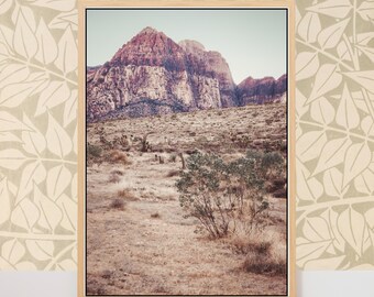 Red Rock Nevada Print - Rainbow Mountain Desert Landscape for Rustic Boho Art Print, Southwest Home Wall Art Decor, Fine Art Photography