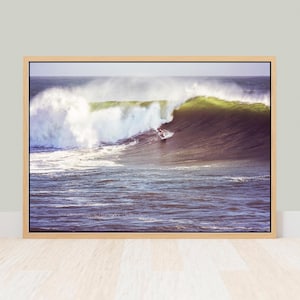 Santa Cruz Steamer Lane Surfing Print - California West Coast, Ocean Waves, Coastal Beach House Decor Wall Art, Surfer Gift