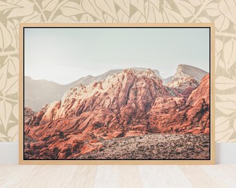 Fine Art Desert Art Photography Print - Southwest Landscape Nevada Red Rock Canyon Framed Home Wall Decor, Desert Decor