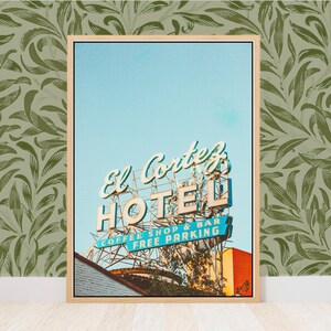 El Cortez Hotel Las Vegas Sign Wall Art - Neon Sign Photography Print - Vintage Retro Wall Decor Gift, Bar Room or Game Room Decor