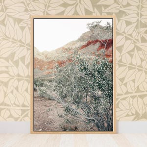 Fine Art Southwest Desert Canvas Print- Red Rock Nevada, Landscape Art Print for Rustic Boho Home Decor Gift