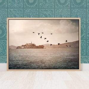 Alcatraz Island Canvas Print - San Francisco Fine Art Photography Coastal Wall Decor - Gift for Him