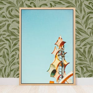 Vegas Star Neon Sign Wall Art - Mid Century Minimal Style Print - Retro Vintage Wall Decor Gift, Abstract Bar Room or Game Room Decor