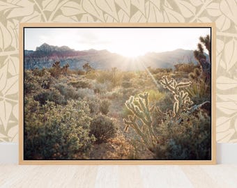 Fine Art Desert Print- Red Rock Nevada Landscape for Rustic Bedroom Decor, Boho Art Print, Southwest Livingroom Decor, Desert Photography
