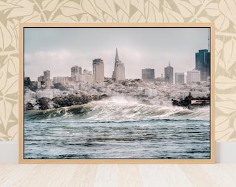 Fine Art San Francisco Bay Skyline and Cityscape Print, California Photography for Home or Office Wall Decor, Bay Area Coastal Wall Art