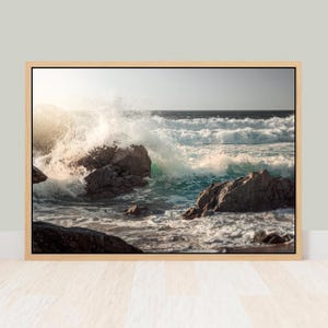 Fine Art Coastal Wave Print, Waves Crashing on Beach in Big Sur California - Pacific Ocean Photo, Beach House Decor Gift