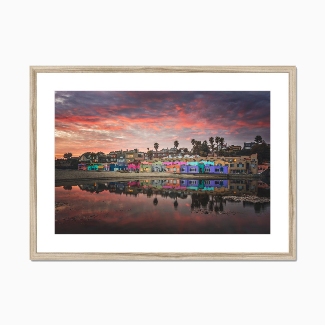 Fine Art Capitola Sunset Print California West Coast Wall Art, Framed
