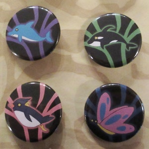 Free! Iwatobi Swim Club Spirit Animal Buttons