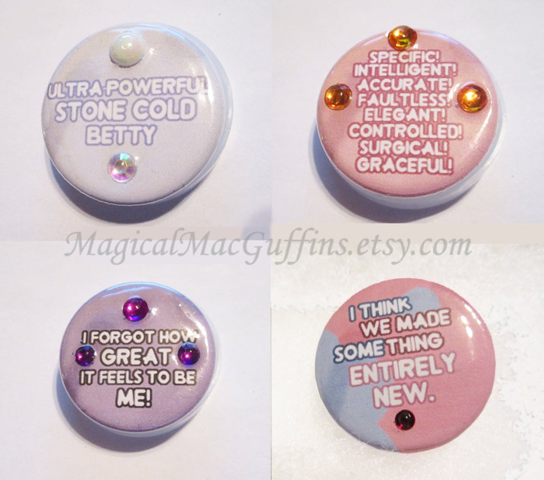 Buy Crystal Gems Fusions Opal Sardonyx Sugilite Garnet Stevonnie Malachite  Alexandrite Cluster Obsidian Steven Universe Affirmation Buttons Online in 