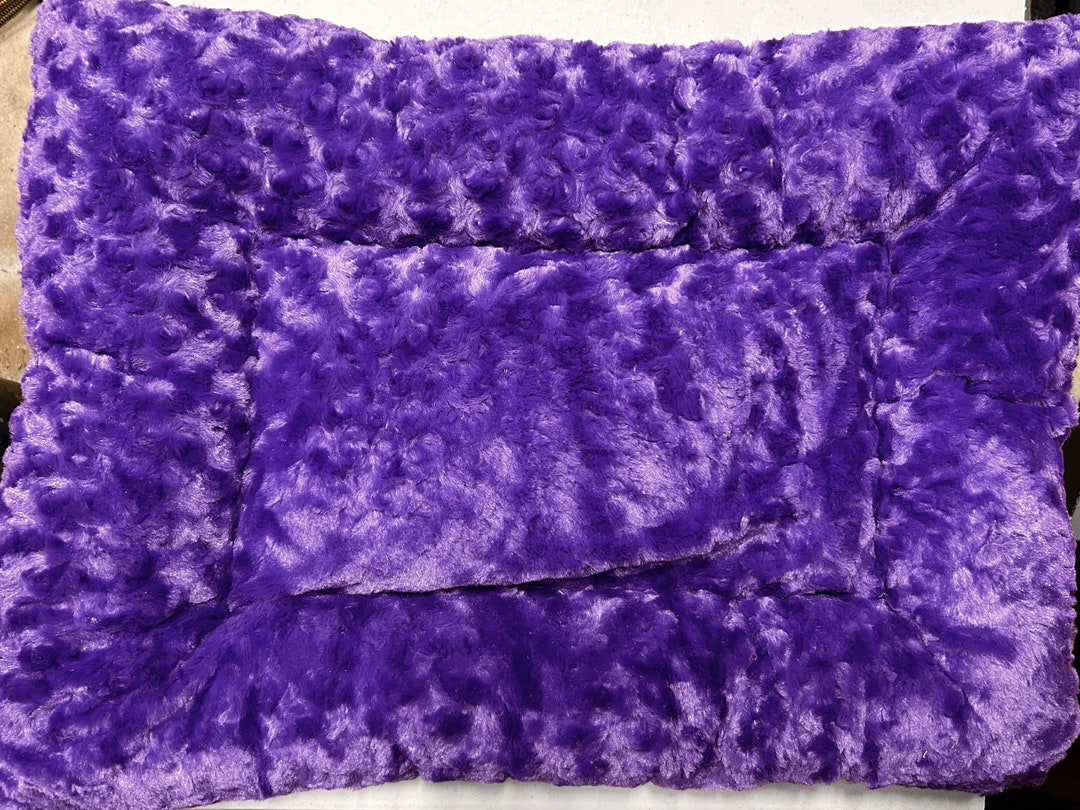 Softest Deep Purple Faux Fur Cat Pet Bed Handmade Medium Etsy