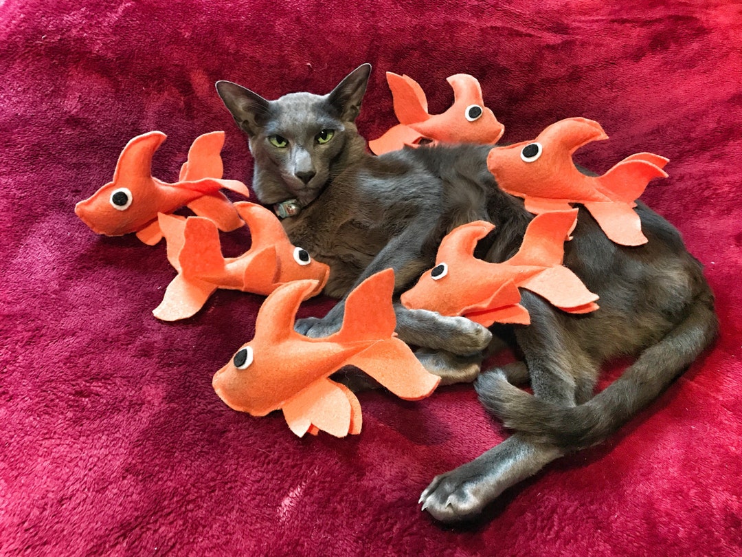 Cat Toys Large Catnip GOLDFISH Toys GOLDFISH Cat Toys Etsy