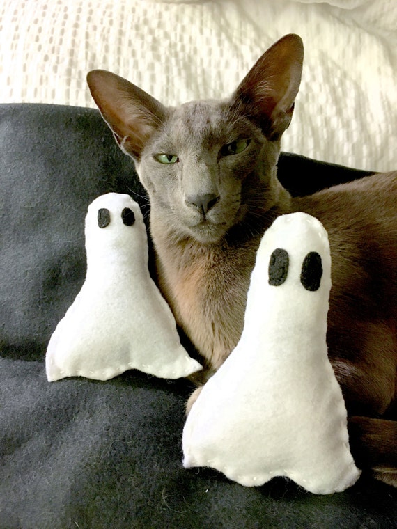 Halloween Ghost Catnip Toys 5 Halloween Ghost Cat Toy Etsy