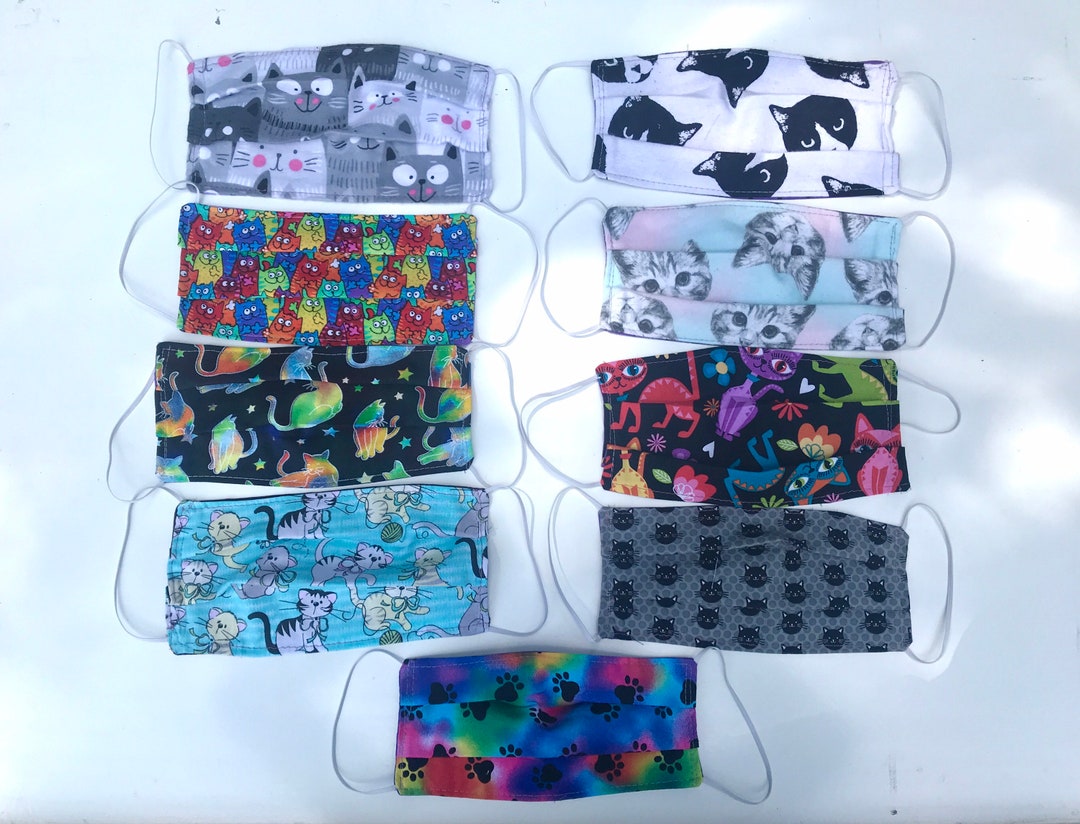 Cats Face Masks Face Mask Handmade in USA Cat and Cats Etsy