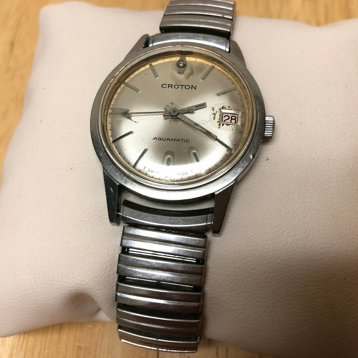 Vintage Croton Aquamatic Mens Diamond Swiss SelfWinding Watch Etsy