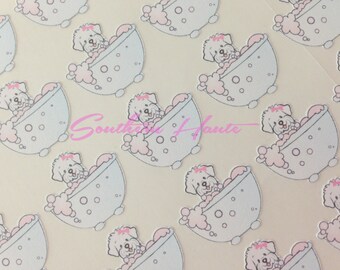 Dog Bath Grooming Planner Stickers for Erin Condren, Plum Paper, Filofax, and Kate Spade Planners