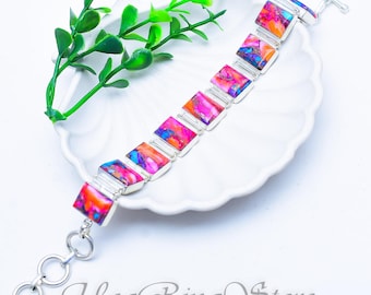 Handmade Oyster Copper Turquoise Sterling Silver Bracelet – Boho Gemstone Jewelry