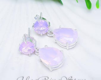 Handmade Pink Kunzite Sterling Silver Earrings, Boho Elegant Jewelry