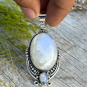 Rainbow Moonstone Necklace - Etsy