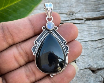 Sterling Silver Beaded Rainbow Obsidian Teardrop Pendants Sterling Silver Beaded Rainbow Obsidian Teardrop Pendants