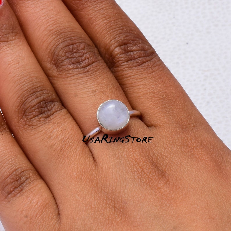 Moonstone Ring Solid 925 Sterling Silver Band Ring Handmade Gift Jewelry J9022 Moonstone Ring Solid 925 Sterling Silver Band Ring Handmade Gift Jewelry J9022