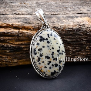 Dalmatian Jasper Pendant, 925 Sterling Silver Pendant, Handmade Jewelry Gifts, Natural Dalmatian Jasper, Jewelry For Christmas Gifts For Her