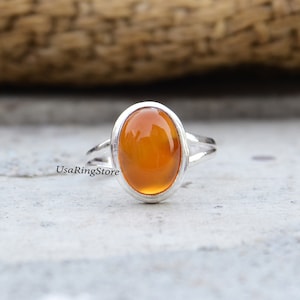 Carnelian Gemstone Ring , 925 Sterling Silver Ring, Wedding Ring, Statement Ring, Bohemian Ring, Handmade Ring, Gift for her, Christmas Sale