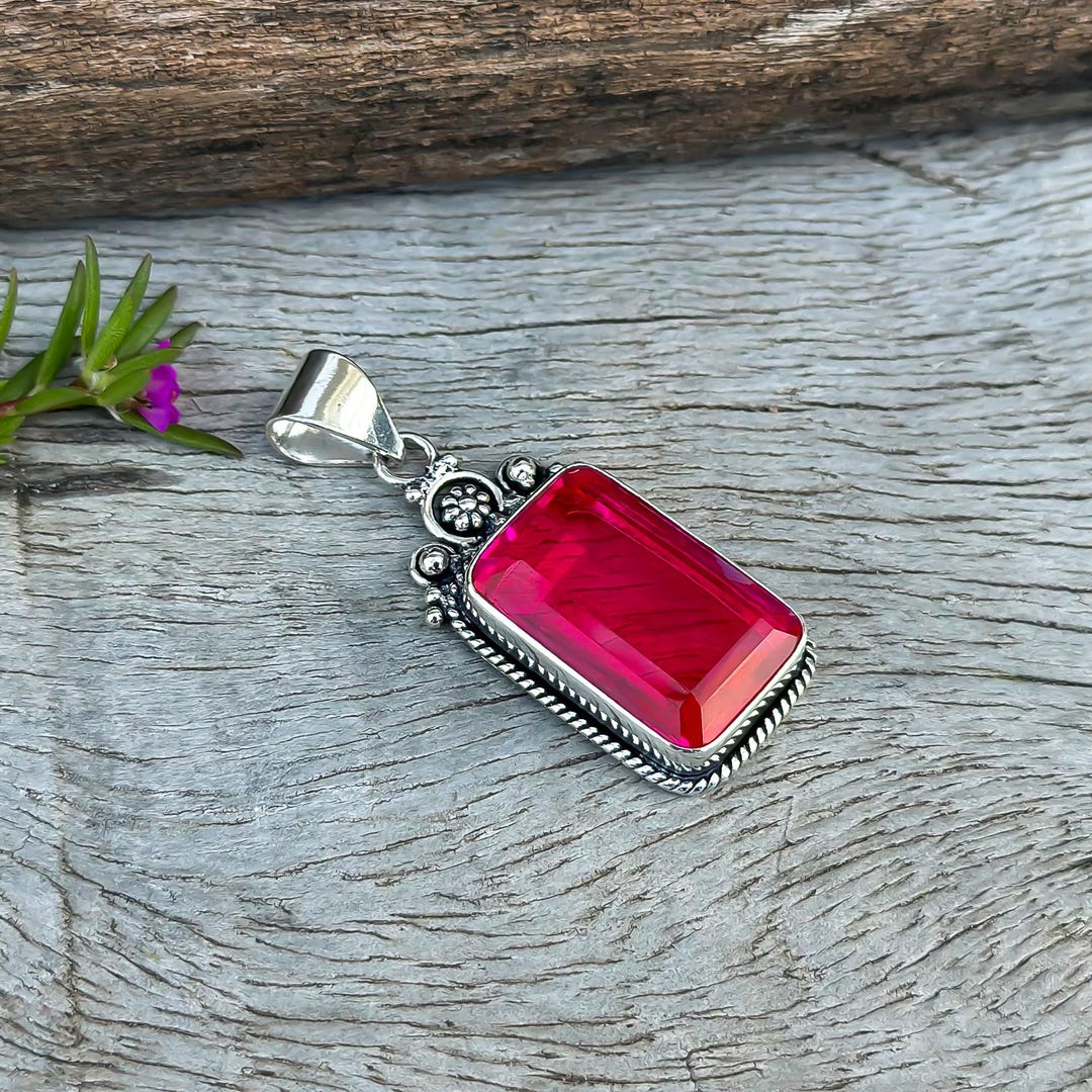 ハンドメイドピンクトルマリン925スターリングシルバーペンダント