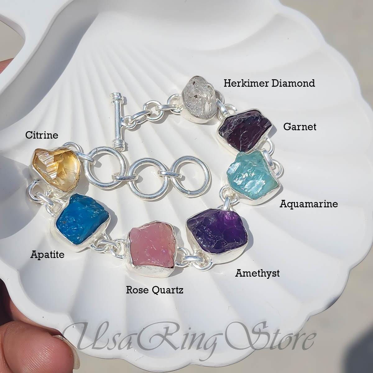 JFASHOP Chakra Cavigliera Argento 925 Bracciale Yoga Gioielli Yoga 7 Chakra Bracciale Amuleto Braccialetto Festa della Mamma Regali per Donne Ragazze