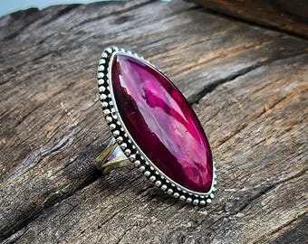 Purple Labradorite Ring 925 Sterling Silver Coated Gemstone Ring Jewelry Unique Ring Handmade Ring Jewelry Statement Ring Women For Ring