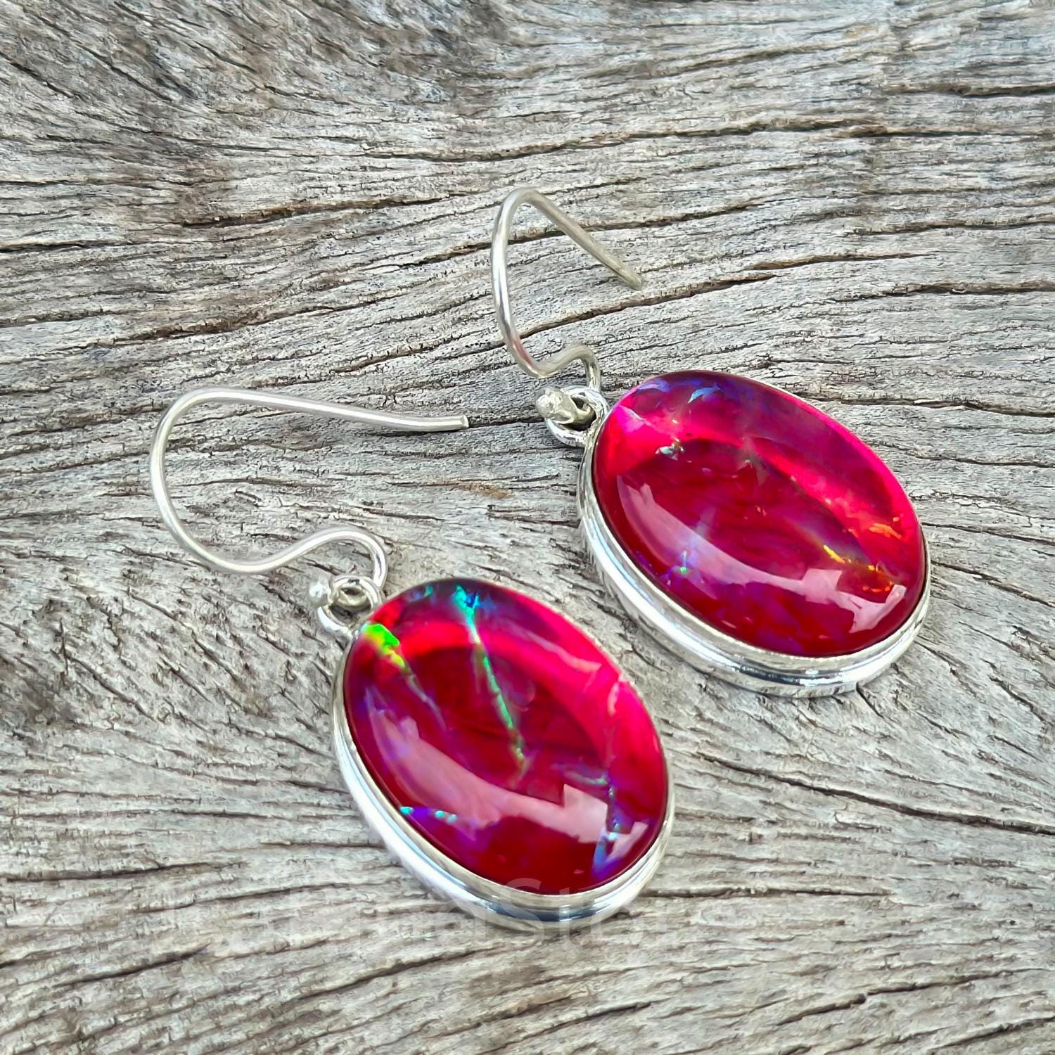 Opal Flower Earrings - Etsy