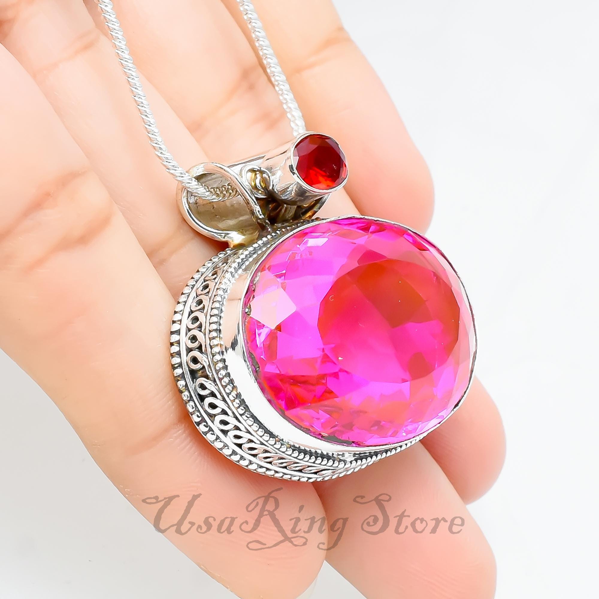 ピンクトルマリンのシルバー手作りペンダント ピンクトルマリン シルバーペンダント0.30ct Pink Tourmaline