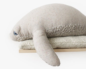 Big Sand Manatee - Handmade Stuffed Animal