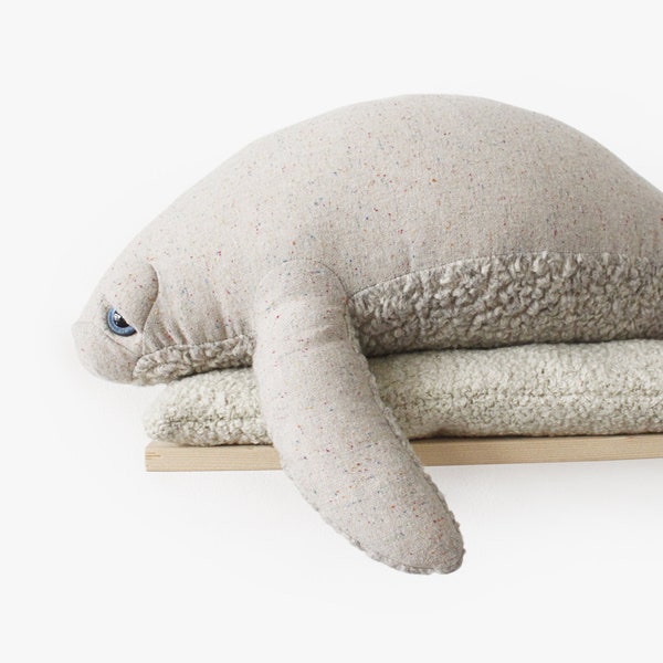 Big Sand Manatee - Handmade Stuffed Animal