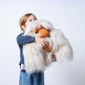 Earth Yeti Plushie - Handmade Full Fur Stuffed Animal - Soft and Cuddly Woodland Creature - Unique Gift for Kids
