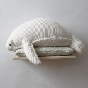 Big Albino Manatee - Handmade Stuffed animal