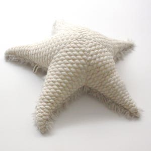 Small Albino Sea Star Handmade Stuffed Animal / pillow image 2
